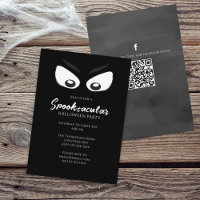 Halloween Spooktacular Ghost QR Código Medios Soci