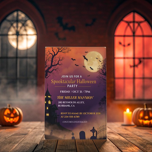 Invitación Halloween Spooktacular | Haunted Mansion Gothic (Subido por el creador)