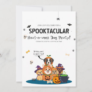 Invitación Halloween Spooktacular Moderno O Ween Dog Hallowee