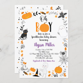 Invitación Halloween Spooktacular Oh Boy Baby Shower