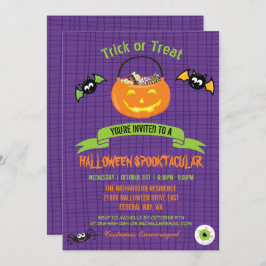 Invitación Halloween Spooktacular Pumpkin Fiesta