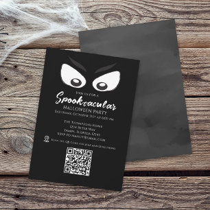 Invitación Halloween Spooktacular Spookular Ghost QR Code Map