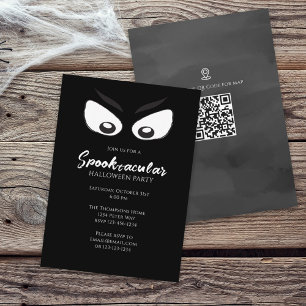 Invitación Halloween Spooktacular Spookular Ghost QR Code Map