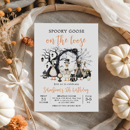 Invitación Halloween Spooky Goose Birday Party