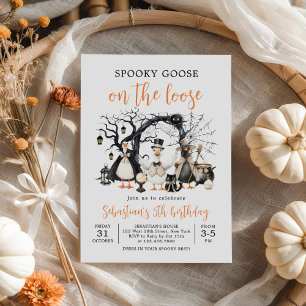 Invitación Halloween Spooky Goose Birday Party