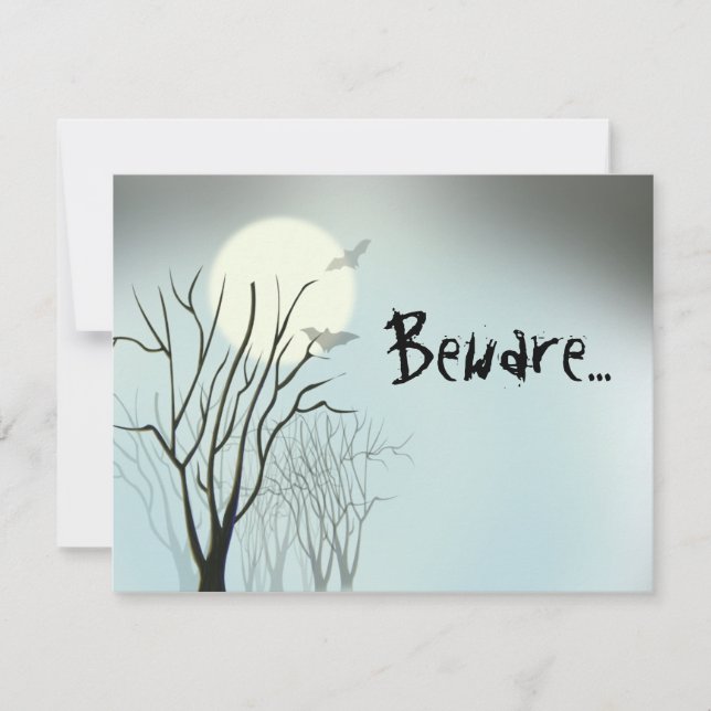 Invitación Halloween Spooky Moon (Anverso)