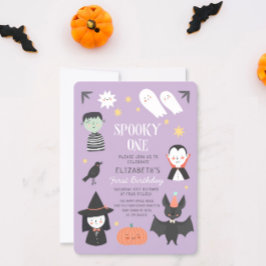 Invitación Halloween Spooky One First Birday