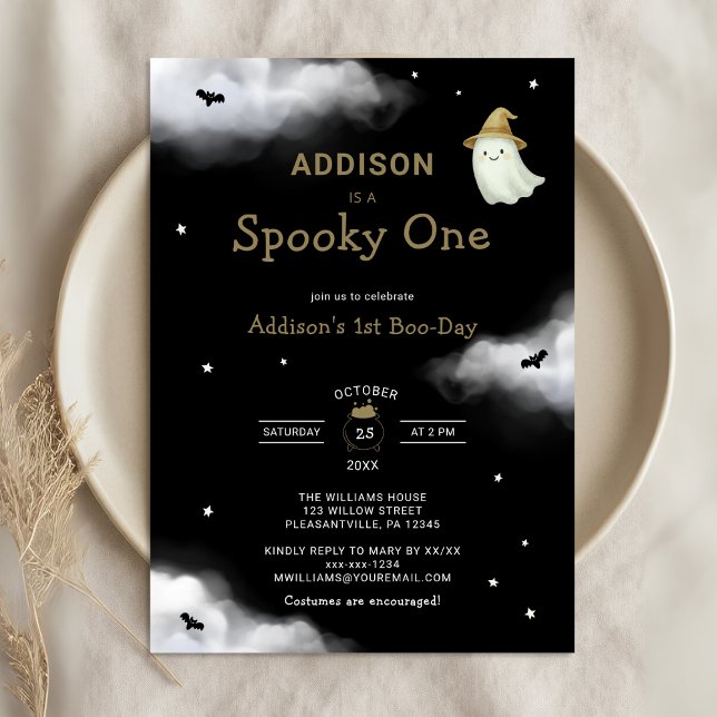 Invitación Halloween Spooky One First Birday (Subido por el creador)