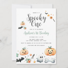 Invitación Halloween Spooky primero uno