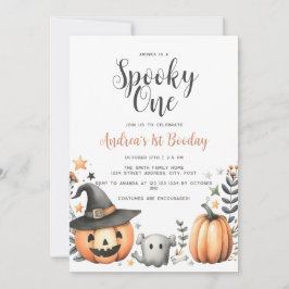 Invitación Halloween Spooky primero uno