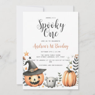 Invitación Halloween Spooky primero uno