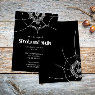 Invitación Halloween Spooky Scary Spider Fiesta de la Web