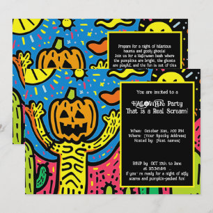 Invitación Halloween Spooky Scribble Shindig