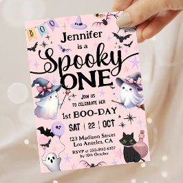 Invitación Halloween Spooky Un Fiesta de primer cumpleaños fa