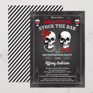 Invitación Halloween Stock El fiesta de la casa del bar