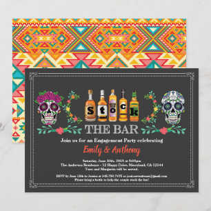 Invitación Halloween stock la fiesta de compromiso del bar