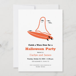 Invitación Halloween Surfer Ghost