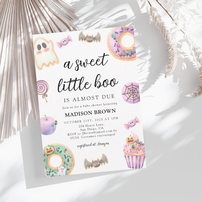 Invitación Halloween Sweet Little Boo Baby Shower (Subido por el creador)