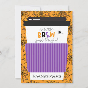 Invitación Halloween Teacher Gift Card Holder un poco