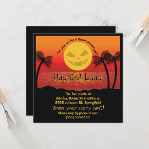 Invitación Halloween tropical