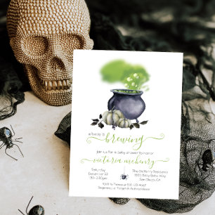 Invitación Halloween Un bebé está preparando Baby Shower de C