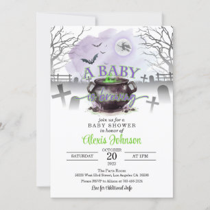 Invitación Halloween Un bebé está preparando Baby Shower (P/G