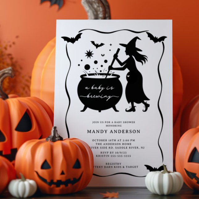 Invitación Halloween Un bebé se prepara Baby Shower (Subido por el creador)
