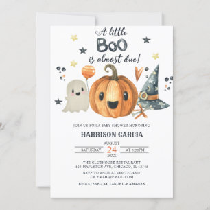 Invitación Halloween Un Pequeño Bompkin Baby Shower