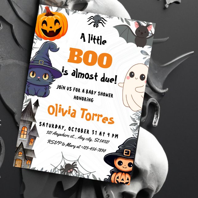 Invitación Halloween Un Pequeño Boo Baby Shower (Subido por el creador)