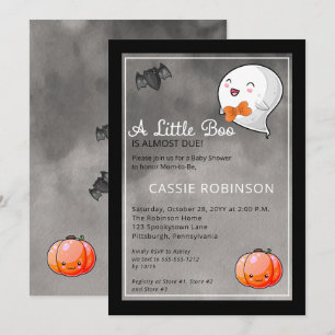 Invitación Halloween Un Pequeño Chico Fantasma Baby Shower