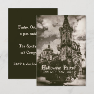 Invitación Halloween, una iglesia encantadora