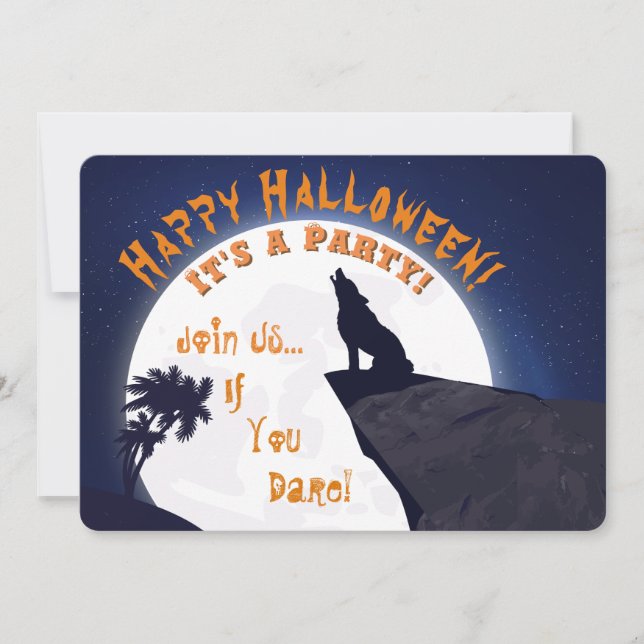 Invitación Halloween - Únete a nosotros si te atreves (Anverso)