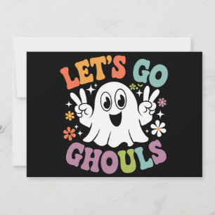 Invitación Halloween Vamos Ghouls Ghost Retro Costume