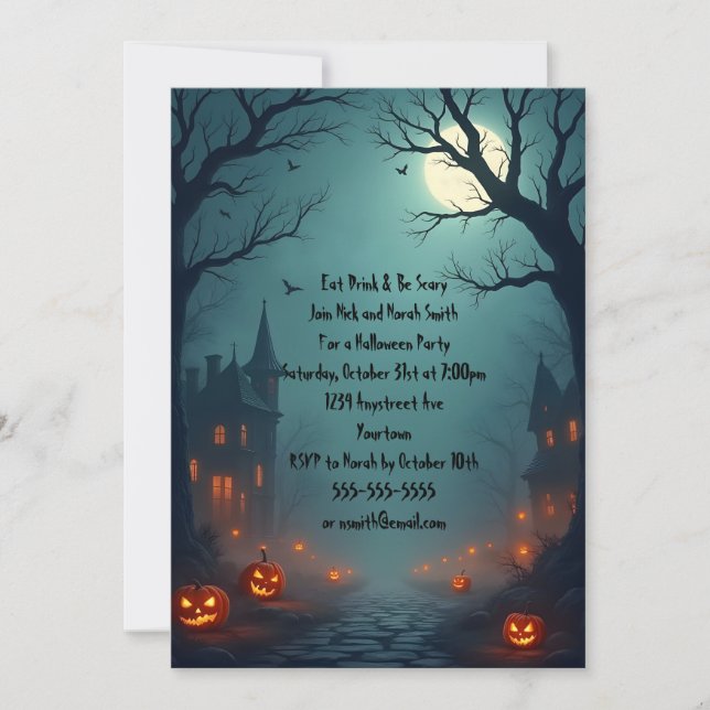 Invitación Halloween Village (Anverso)