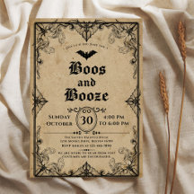 Halloween Vintage Gótico Fantasmas y Bebidas