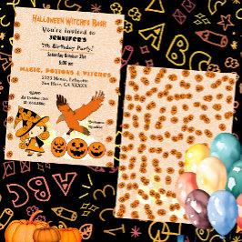 Invitación Halloween Witch Bash Jack O Lantern Birday Party