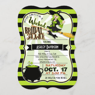 Invitación Halloween Witch Theme Bridal Shower