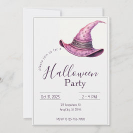 Invitación Halloween Wites Gorra Pink