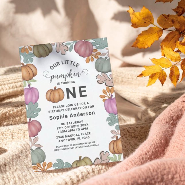 Invitación Halloween y Foliage Fiesta del Pastel de Cumpleaño (Subido por el creador)