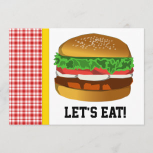 Invitación ¡Hamburguesa, comamos!Invitación