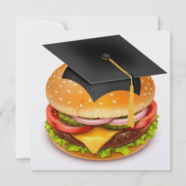 Invitación Hamburguesa de graduación (Anverso)