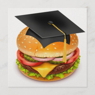 Invitación Hamburguesa de graduación