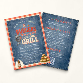 Invitación Hamburguesas en la Parrilla y Pan en el Horno Baby