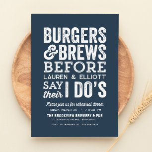 Invitación Hamburguesas y cervezas antes del ensayo de la arm