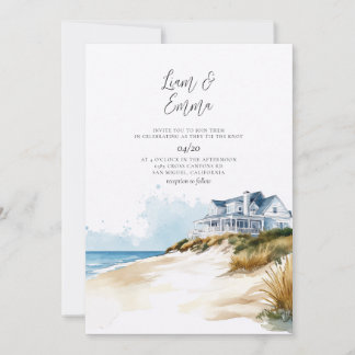 Invitación Hamptons Montauk Beach Wedding Invitation