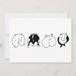 Invitación Hamster Butts