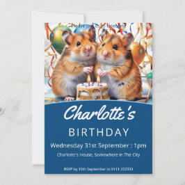 Invitación Hamsters Birthday Party