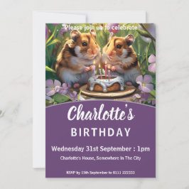 Invitación Hamsters Birthday Party