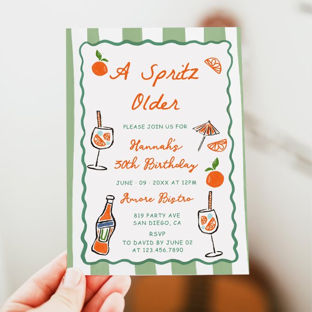Invitación Hand Dibujó Una Fiesta De Cumpleaños Más Vieja De  (Subido por el creador)