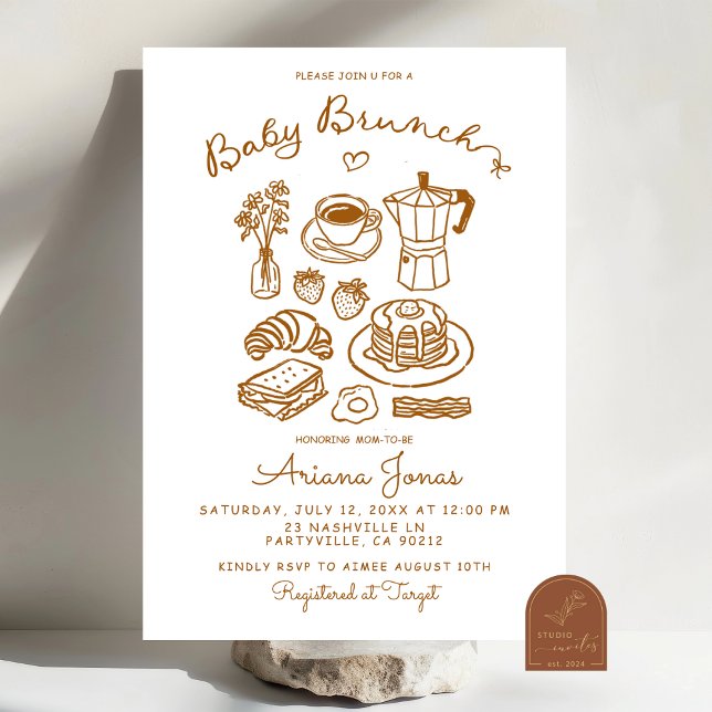 Invitación Hand Drawn Brunch (Subido por el creador)